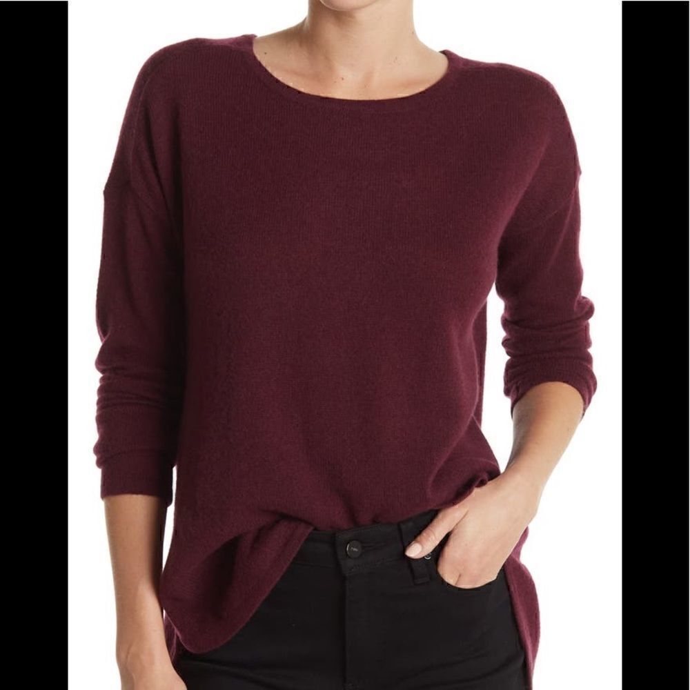 Griffen cashmere pleat back sweater size M